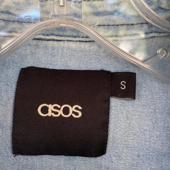 ASOS denim pearl snap button down - Picture 4 of 6